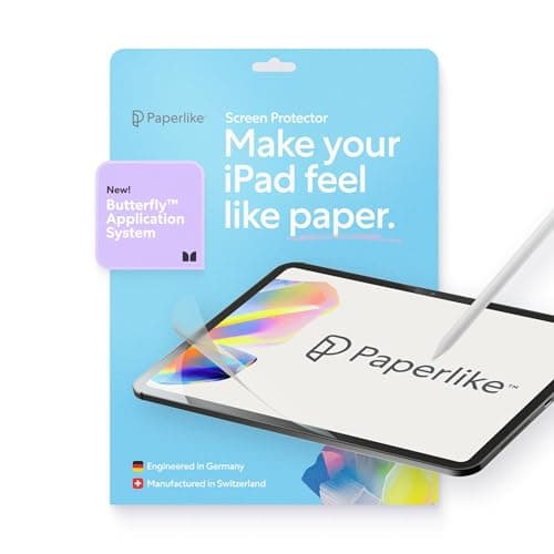 Paperlike 3 Screen Protector (2x) for iPad Air 13” (2024/25) & iPad Pro 13” (2024) – True Paper-Feel, Bubble-Free Install (Butterfly), Protects Pencil Tip - Image 1