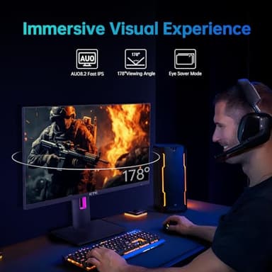 KTC 27'' 2K 170Hz Gaming Monitor - Fast IPS 1ms GTG Pc Monitor with FreeSync G-Sync, HDMI/DP/USB Ports, Height/Tilt/Swivel/Pivot Adjust, 131% sRGB and 97% DCI-P3 Color Gamut for Vertical Monitor - Image 5