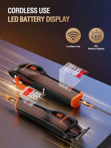 Professional Hair Clippers for Men, Premium Home Haircut Kit Cordless Hair Cutting Clippers and Trimmers Set, 9000RPM Magnetic Motor, DLC Blades, Perfect for Barber Fades & Family Use - Image 7