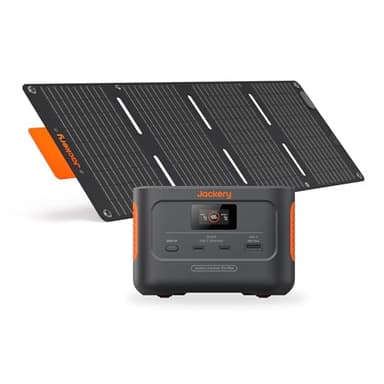 Jackery Explorer 100 Plus with 1xSolarSaga 40W mini, 99Wh LiFePO4 Battery Power Bank, 3-Port 128W Portable Charger, PD 3.0 Fast Charge, Compatible with MacBook Pro/Air, iPhone 15/14/13 Series - Image 1