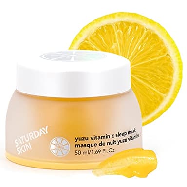 Saturday Skin Yuzu Vitamin C Sleep Mask Regenerist Retinol Ultra Rich Face Moisturizer Cream Smooth Skin and Reduce Wrinkles Ideal for All Skin Types - Image 1