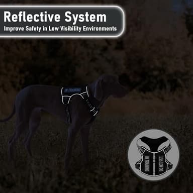 Dog Harness for Small Dog Breeds, Non Pulling Escape Proof Black Reflective Puppy Vest Harness with Handle, No Choke, Adjustable and Soft Padded, for Easy Walking and Training for Small Sized Dogs - Image 5