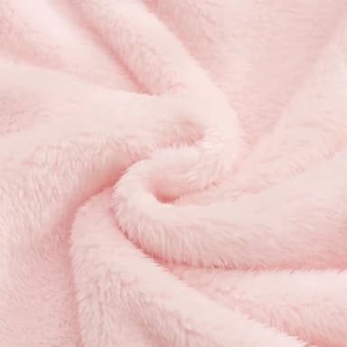 Exclusivo Mezcla Plush Fuzzy Fleece Throw Blanket, Super Soft, Fluffy and Warm Blankets for Couch, Bed, All Season Use (40x50 Inches, Light Pink) - Image 10