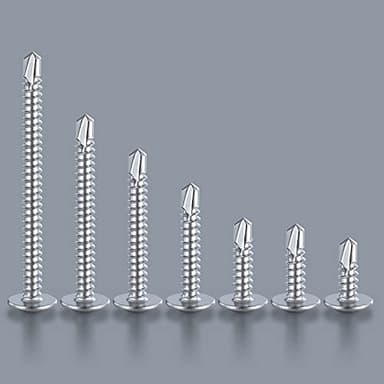 Wensilon（300pcs）#8×3/4”for Sheet Metal Self-Tapping Screws 410 Stainless Steel Truss Head High-Strength Quick Tapping Screws - Image 4