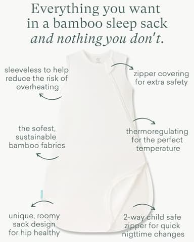 PurComfy Supersoft Sleep Sack 0.5 TOG, Premium Bamboo Viscose Baby Sleeping Bag, Lightweight Sleep Sack 3-6 Months - Image 2
