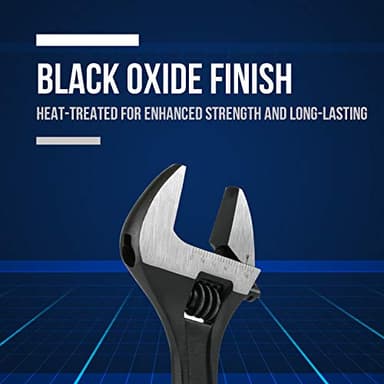 Lichamp 3-Piece CR-V Adjustable Wrenchs Set, Industrial Grade Drop Forged Chrome Vanadium Steel Black Oxide Finish Wide Jaw, 6, 8, 10 Inch - Image 5