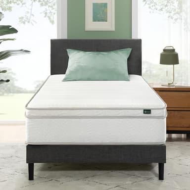 ZINUS 10 Inch Foam and Spring Hybrid Mattress [New Version], Twin, Fiberglass Free, Medium Firmness, Durable Support, Certified Safe Foams & Fabric, Mattress in A Box - Image 1