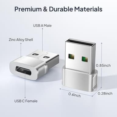 Basesailor for iPhone 17 Air 16 Pro Max Car Charger Adapter 3Pack,USB Male to USB Type C Female Cable Converter for New Apple 16e 15 14 Plus,iWatch 11 10,Airpods 4/Pro 3,iPad Mini 7,Samsung Galaxy S25 - Image 5