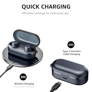 TOZO T10 Wireless Earbuds Bluetooth 5.3 Headphones, App Customize EQ, Ergonomic Design, 55H Playtime, Wireless Charging Case, IPX8 Waterproof Sound in-Ear Headset, 2025 New Version - Image 7