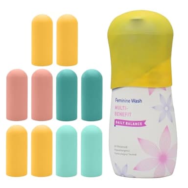 TRANOMOS 10 Pack Silicone Bottle Covers Travel Essentials for Women Men, Beach Vacation Essentials, Travel Size Toiletries Accessories, Cruise Ship Essentials 2025, Must Haves, Leak Proofing - Image 1
