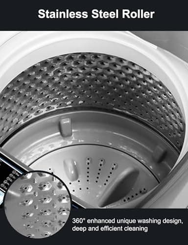 Portable Washing Machine - Compact 2.0 Cu.ft Portable Washer, Full-Automatic Top Loader for Space Saving, Ideal for Apartments, Homes, and Dorms, 10 Wash Cycles, Low Noise, IPX4 - Image 7