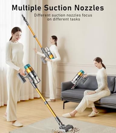Cordless Vacuum Cleaner 600W 55Kpa Stick Vacuum,Up to 55Mins, Vacuum Cleaners for Home Rechargeable Wall Mount OLED Color Screen Anti-tangled Vacuum for Car,Hardwood Floor,Carpets,Pet Hair EHBL - Image 6