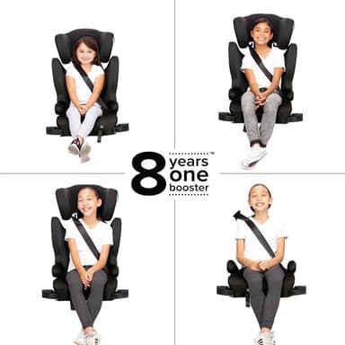 Diono Cambria 2 XL, Dual Latch Connectors, 2-in-1 Belt Positioning Booster Seat, High-Back to Backless Booster, Space and Room to Grow, 7 Headrest Positions, 8 Years 1 Booster Seat, Black - Image 5