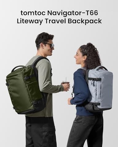 tomtoc Travel Backpack 28L, TSA Friendly Flight Approved Carry-on Luggage Hand Water-resistant Lightweight Business Rucksack, Durable Bag Fits 16 Inch Laptop - Image 2