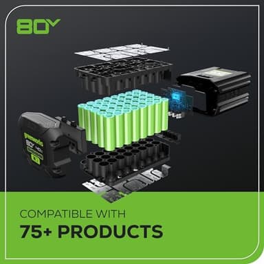 Greenworks 80V 21” Brushless (Push) Cordless Electric Lawn Mower + (500 CFM) Axial Leaf Blower + 13” String Trimmer (75+ Compatible Tools), (2) 2.0Ah Batteries and 30 Minute Rapid Charger - Image 15