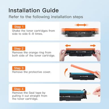 E-Z Ink 210A Toner Cartridges with Chip: Compatible Replacement for HP 210A Toner 210X to Use with HP Color Laser Pro MFP 4301fdw 4301dw 4301dwe 4301fdw 4301fdn 4201dw 4201dwe 4201dn 4201dne (4 Pack) - Image 5