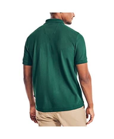 Nautica Men's Classic Short Sleeve Solid Polo Shirt, Tidal Green, XX-Large - Image 3