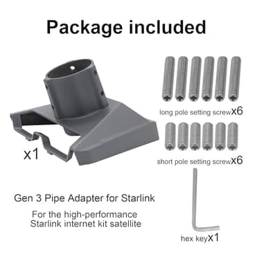 Pftjujudan Mounting Kit for Starlink,Gen 3 Pipe Adapter,V3 Pole Mount,V3 Mount Plate - Image 3