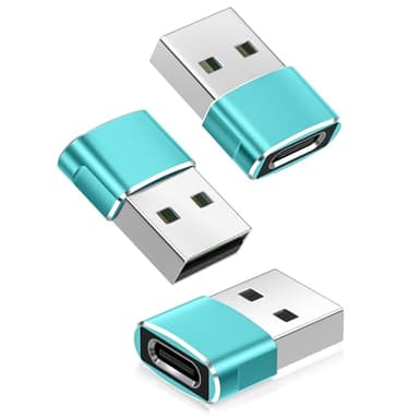 Basesailor USB to USB C Adapter 3 Pack,Type C Female to USB A Male Charger Cable Converter for Apple Watch Ultra iWatch Series 9 7 SE,AirPods Pro 2,iPhone 15 14 13 12 Plus Max,iPad 9 10 Air 4 5 Mini 6 - Image 1