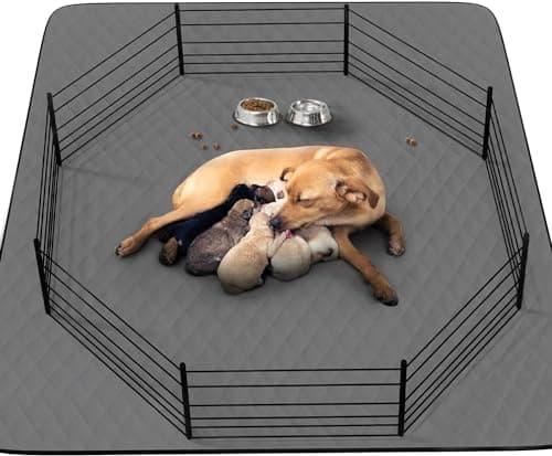 Washable Puppy Dog Pee Pad, 34" X52" Waterproof Whelping Training Pet Mat for Playpen, Crate, Potty, Floor, Bed, Sofa and Trunk, Reusable Pee Pads for Dogs, Cats, Bunny - Image 1