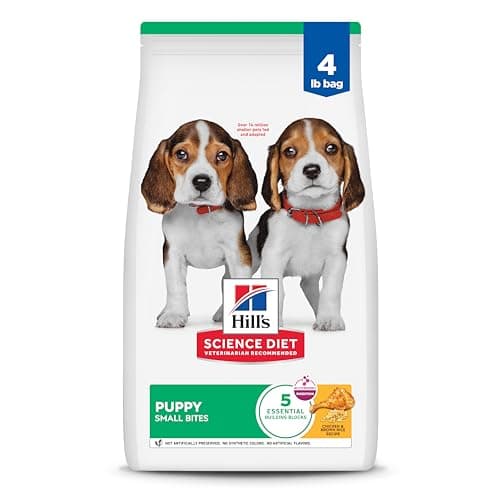 Hill's Science Diet Puppy, Puppy Premium Nutrition, Small Kibble, Dry Dog Food, Chicken & Brown Rice, 4.5 lb Bag - Image 1