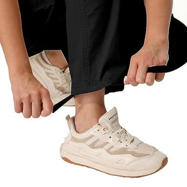 Raroauf Casual Pants for Women High Waisted Black Cargo Pants Lightweigh Baggy Stretchy Wide Leg Y2K Streetwear with 6 Pockets(US 18) - Image 8