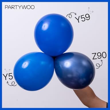 PartyWoo Royal Blue Balloons 100 pcs 12 Inch Matte Dark Blue Latex Balloons for Graduation Independence Day Memorial Day Baseball Baby Shower Gender Reveal Birthday Party Decorations Blue-Y59 - Image 4