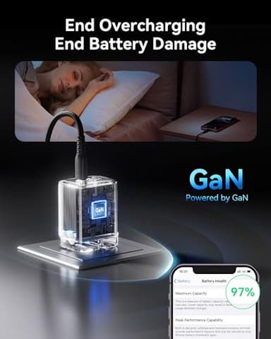 INIU USB C Charger Block, 2-Pack 30W PD Fast Charging, [USB-C + USB-A] iPhone 16 Charger with Foldable Plug, GaN Tech Type C Power Adapter for iPhone 16, 15 Pro Max, Samsung S25, S24, iPad Pro etc - Image 6