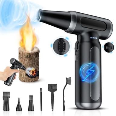 Electric Compressed Air Duster - 33,0000 RPM Rechargeable Cordless Turbo Blower, Portable Air Blower Gun for Cars, PC, Keyboard, Home & Outdoor Dust Cleaning (Replaces Compressed Air Cans) - Image 1