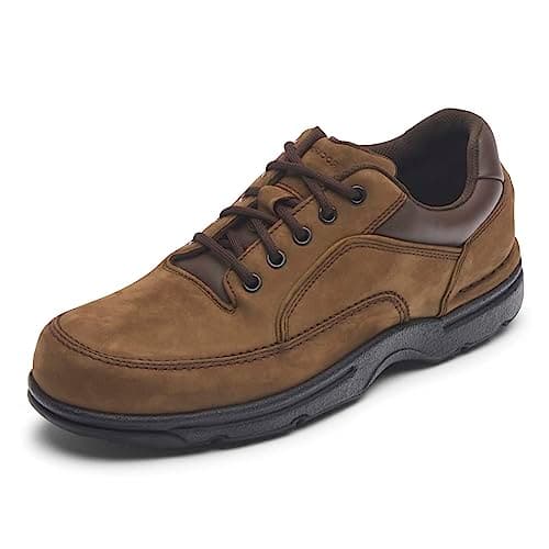 Rockport Men's Eureka Walking Shoe, Chocolate Nubuck, 10 Wide - Image 1
