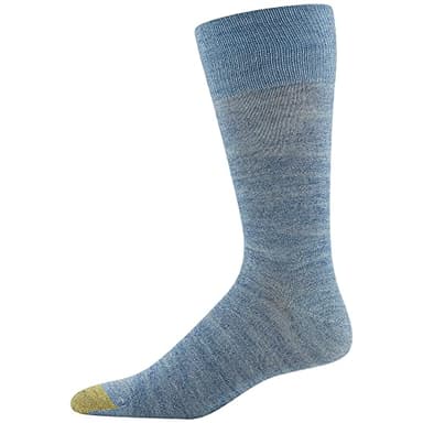 GOLDTOE Men's Cambridge Crew Socks, 6-Pairs, Chambray Assorted, Large - Image 3
