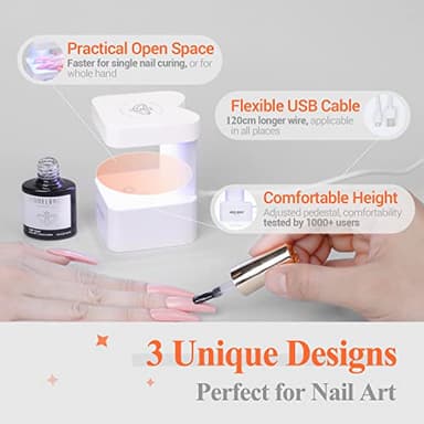 modelones Mini UV Light for Gel Nails, UV Nail Lamp, Nail Light with 2 Timers for Fast Curing Gel Polish Nails Extension, Portable LED USB Flash Cure Lamp for Travel - Image 5