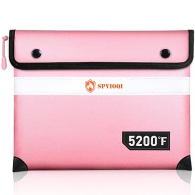 5200°F Fireproof Document Bag -Heat Insulated, Upgraded Water Fire Proof Pouch with Zipper, 9 Layers of Functional Materials, 14.2 X 11” Fire Proof Money Bag for Cash, Important Document and Valuables - Image 1