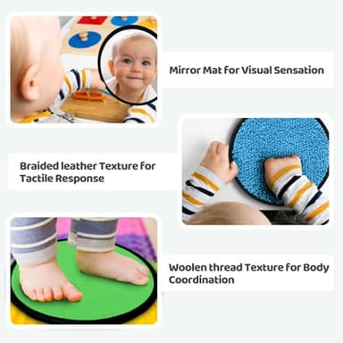 16 Set Sensory Mats, Mixed Colors Sensory Toys for Kids with Autism, Tactile Wall Panel Montessori Toy, Educational Toys for 3 year old, Fat Brain toddler Learning Classroom Supplies Gift(8.3 Inch) - Image 2