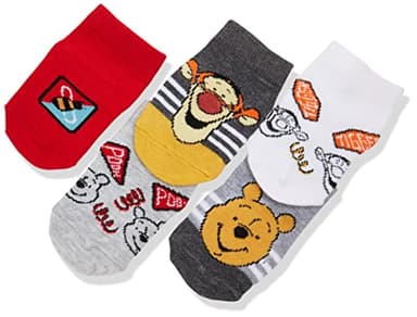 WINNIE THE POOH unisex baby Winnie the Pooh 5 Pack Shorty Socks, Assorted Neutral, 12-24 Months US - Image 2