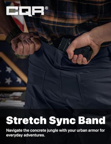 CQR Men's Vent Stretch Pants, Quick Dry Lightweight Casual Cargo Pants, Water Resistant Straight-Fit Utility Work Pants, Sedona Urban Pants Operator Navy, 34W x 32L - Image 8