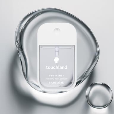Touchland Power Mist Hydrating Hand Sanitizer Spray, DYE FREE Trio Set (Rainwater, Unscented, Beach Coco), 1 FL. OZ. Travel Size (Set of 3) - Image 3