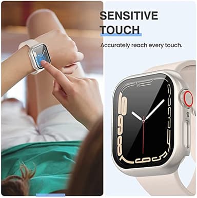 Tensea [3PCS for Apple Watch Screen Protector Case 40mm SE 3rd/SE 2rd Generation/SE/Series 6/5/4 Accessories, iWatch Protective Face Cover for Women Men, Bumper Tempered Glass for iPhone Watch 40 mm - Image 5