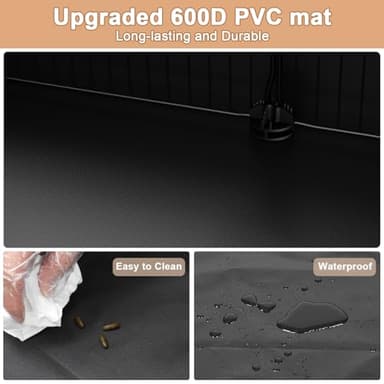 Tresbro Guinea Pig Cage with Waterproof PVC Bottom Liner & One-Hand Release Hook, Triple Fixing C&C Cage for Guinea Pigs, Bunny, Rabbit, Hedgehog, Small Animal Indoor Playpen 48''L x 24''W x 16''H - Image 5