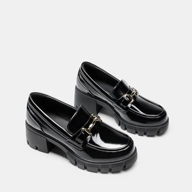 DREAM PAIRS Loafers for Women Platform Chunky Loafers Slip On Casual Shoes,Size 8.5,Black-Pat,SDLS2321W - Image 8
