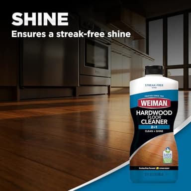 Weiman Hardwood Floor Cleaner and Polish Restorer Combo - 2 Pack - High-Traffic Hardwood Floor, Natural Shine, Removes Scratches, Leaves Protective Layer - Image 6