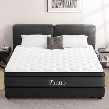 Vantto Full Size Mattress, 12 Inch Memory Foam Hybrid Mattress in a Box with Pocket Springs for Motion Isolation Pressure Relief, 100 Nights Trial, CertiPUR-US - Image 1