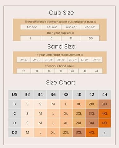 HORISUN Wireless Bras for Women Push Up Bra Full Coverage(White 2XL) - Image 7