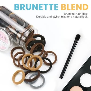 HOYOLS 100pcs Soft Hair Ties no Damage, Seamless Soft Thick Ponytail Holder Scrunchies Head Bands No Crease for Women Girls (Brunette Brown Set) - Image 5