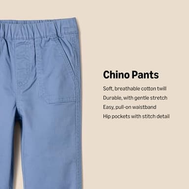 Amazon Essentials x Sofia Grainge Baby Boys' Stretch Chino, Blue, 24 Months - Image 2