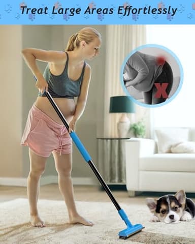Carpet Rake for Pet Hair Removal,Adjustable Handle Carpet Rake Cat Dog Hair Remover,Reusable Carpet Scraper Dog Cat Deep Hair Cleaner Remover Tool for Rugs, Mats, Couch, Furniture (57'' Extra Large) - Image 5