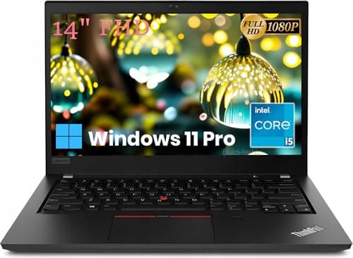 Lenovo ThinkPad T490 Laptop 14" FHD Laptop Computer Win11 Pro, 8th Gen Intel Core i5, 16GB DDR4 RAM, 256GB SSD, Type-C, WiFi, Bluetooth, Camera, (Renewed) - Image 1