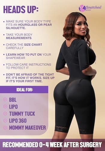 Snatched Body Fajas Colombianas | Faja Shapewear for Women with Sleeves | Stage 1 Faja Post Surgery BBL & Lipo 360 - Image 7