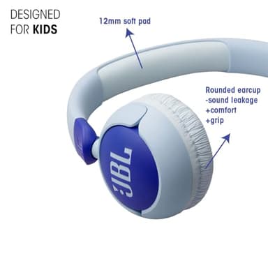 JBL Junior 320 - Wired on-Ear Kids Headphones Safe Sound (<85dB), Built-in mic, Fit for Kids and Customizable with Included Stickers (Purple) - Image 5