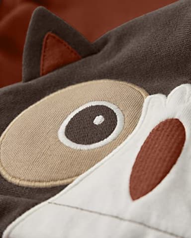 Gymboree Boys and Toddler Long Sleeve Zip Up Hoodie Sweatshirt, Harvest Owl, 8 (3033285) - Image 2